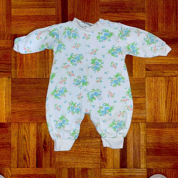 Puddles and Bubbles 3 months one piece floral print long sleeve 100% cotton - Picture 2 of 7